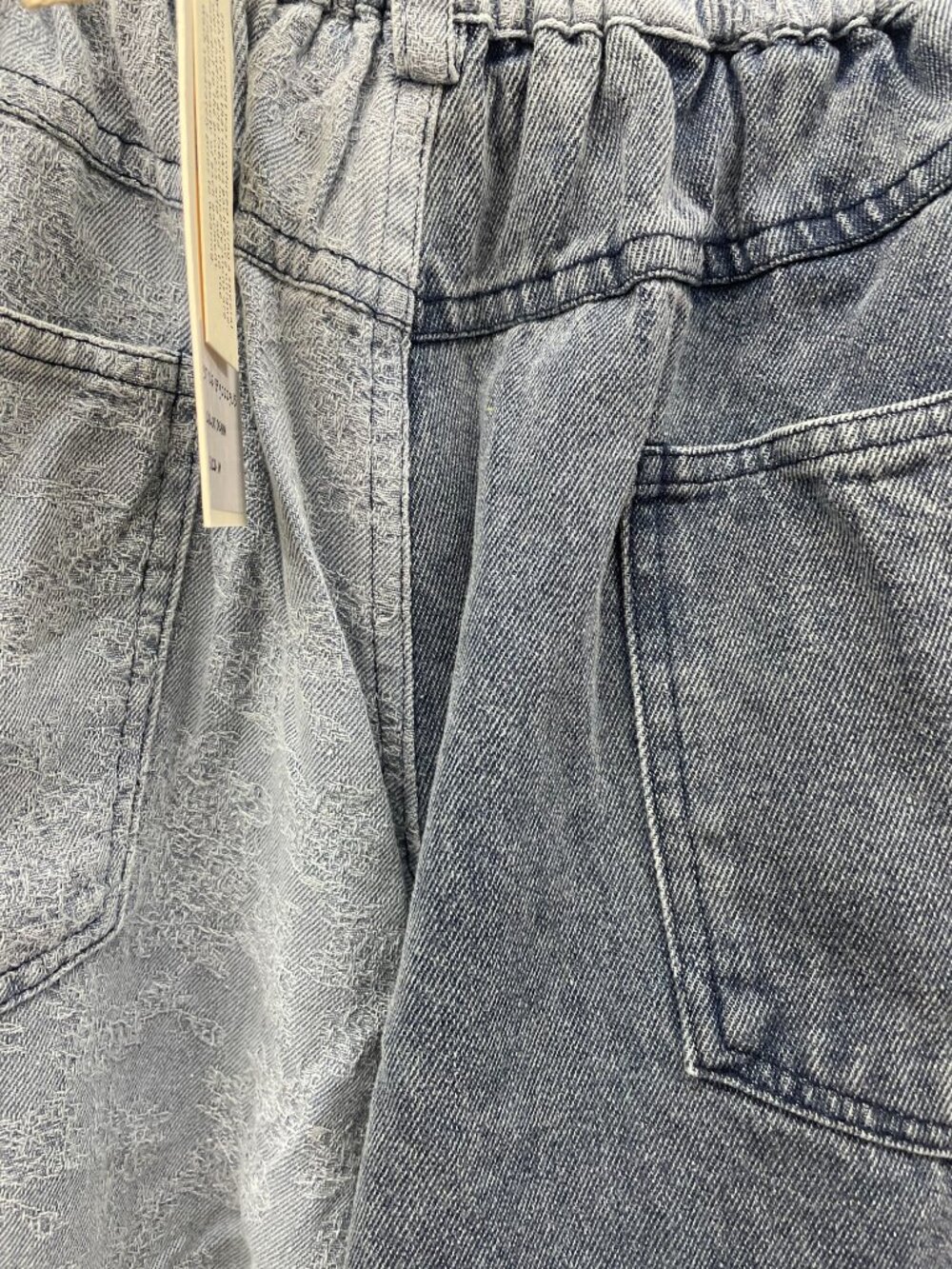 BLUE VELVET Women’s BOTTOM PATCH CONTRAST STRETCHY DENIM RUFFLE PANTS M - Picture 13 of 13